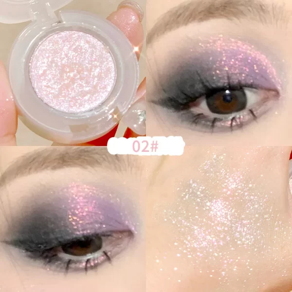 Diamond Highlighter Palette Gorgeous Glitter Eyeshadow Glossy Shiny Silkworm Shadow Shimmer Cowherd Weaver Girl Eyes Makeup - Image 9