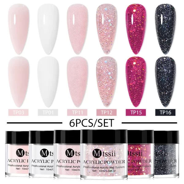Nail Crystal Powder Kit Acrylic Liquid With Brush Pink White Acrylics For Nails Extension Carving Professional nail equipment - Image 11