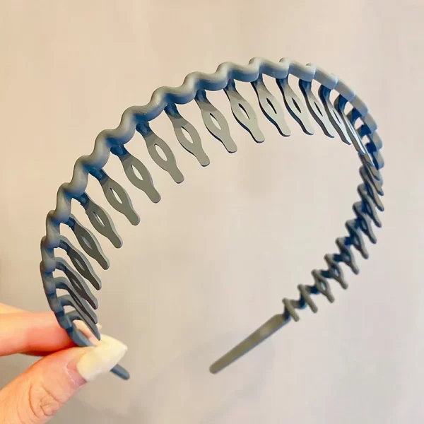 Elegant Solid Color Wave Hairbands For Women Trendy Toothed Non-slip Hair Combs Hair Accessories Girl Face Wash Sports Headbands - Image 35