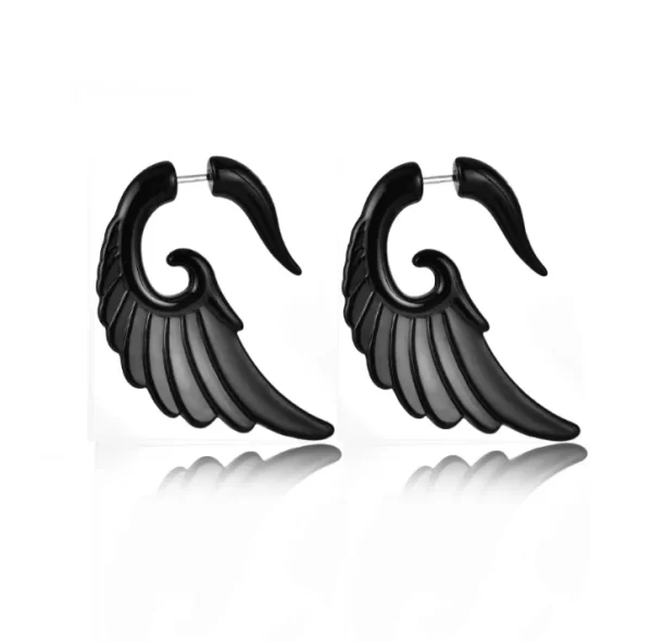 WKOUD Pair Black Acrylic Fake Cheater Twist Spiral Ear Taper Gauges Expanders Earring Tunnel Plugs Piercing Body Jewelry - Image 10