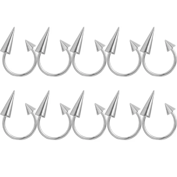 Stainless Steel Fake Nose Ring Hoop Septum Rings C Clip Lip Ring Earring Fake Nose Piercing Women Body Jewelry Accessories - Image 9