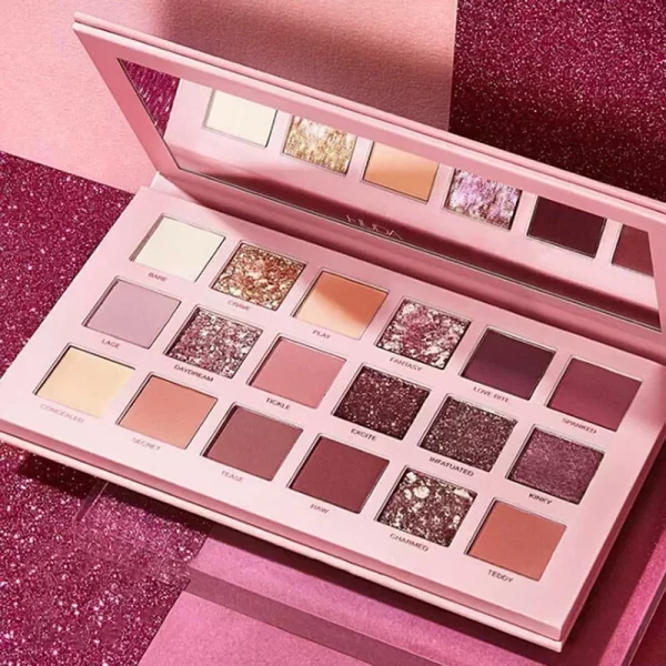 18 Colors Glitter Eyeshadow Palette With Makeup Mirror Pearlescent Matte Shimmer Pigment Nude Long Lasting Eye Shadow Makeup - Image 7