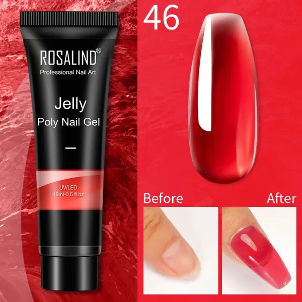 ROSALIND Multicolor Poly Nail Polish Gel Acrylic Extension Gule Profession Semi Permanent Resin Art Crystal Nail Glue 15ML/30ML - Image 9