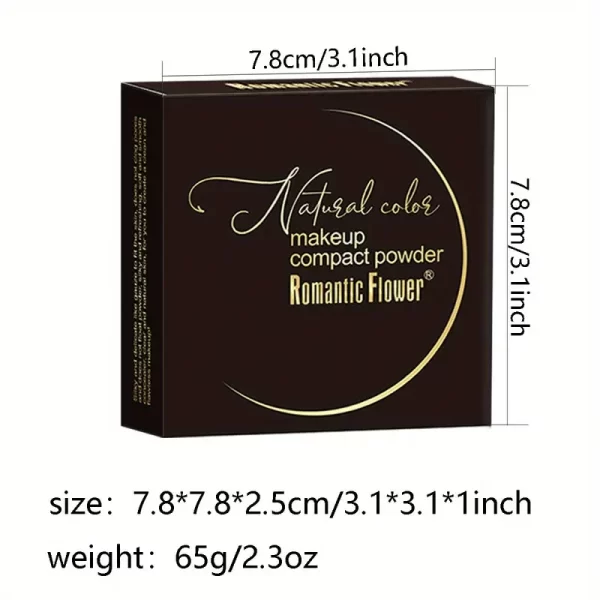 3 color bronzer, sculpting matte powder, waterproof, full coverage, press-on powder, natural color, with puff - Image 4