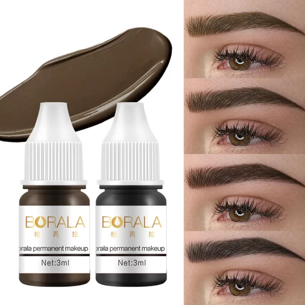 Borala Semi Permanent Makeup Pigments Sample 3ml Tattoo Body Art For Lips Eyebrows Eyeliners Tattoo Supplies Microblading Ink - Image 2