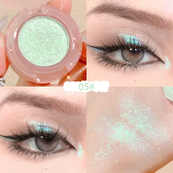 Diamond Highlighter Palette Gorgeous Glitter Eyeshadow Glossy Shiny Silkworm Shadow Shimmer Cowherd Weaver Girl Eyes Makeup - Image 4