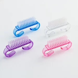 2PCS Nail Brushes 4 Colors Nail Art Manicure Pedicure Soft Remove Dust Powder Cleaning Brush Tools Transparent Horn Brushes