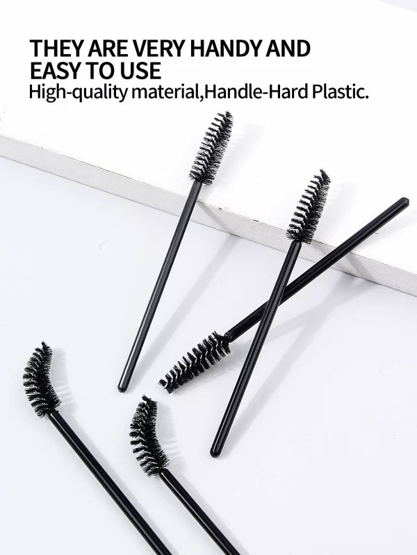 50PCS eyelash brush, eyelash curler, eyebrow comber, spiral 360 degree bendable brush head, bucket packed multifunctional tool - Image 3