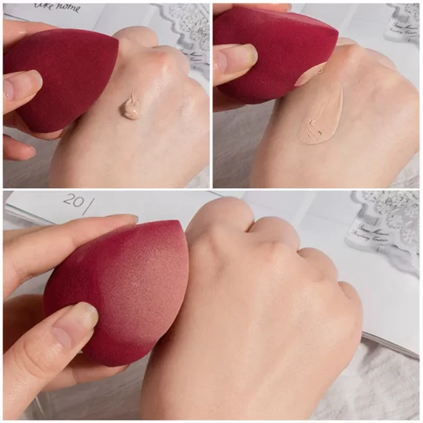 Women Beauty Egg Multicolor Water Drop Mix Shape Wet & Dry Makeup Sponge Cosmetic Sponge Egg Beauty Tool & Accessories  1pcs - Image 3