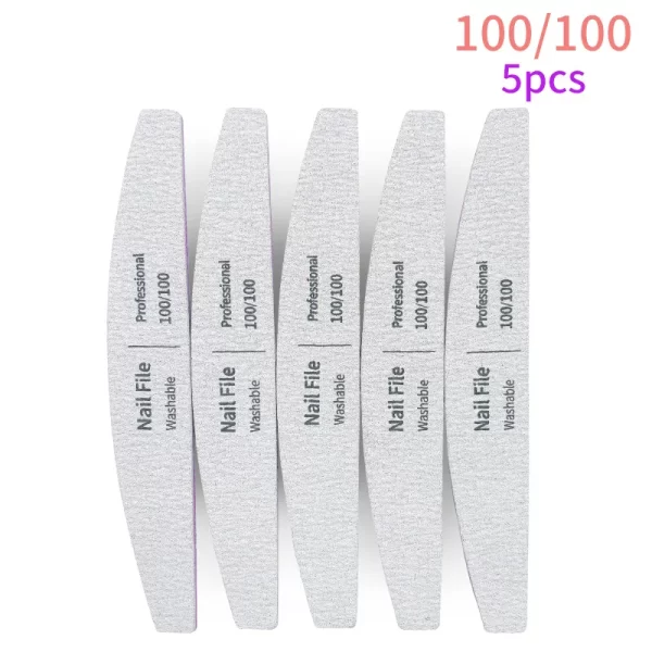 Nail File 100 to 180 Professional Tools Emery for Manicure Lime 240 Sandpaper Gel Polishing Files for Nails Buffers Set Polisher - Image 10
