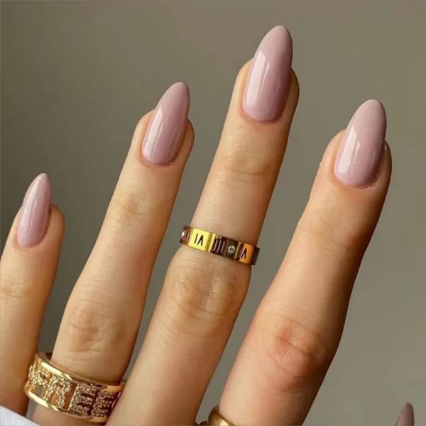 24Pcs Women Girls Medium Almond Red French Christmas Gingerbread Man Crutch Full Coverage Wearable Fake Nail Press on Nail Art - Image 9