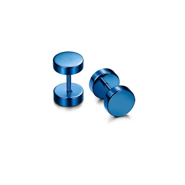 19 Pairs Stainless Steel Men Earrings Studs Ear Piercing Plugs Tunnel Screw Fake Gauges Earrings Flat Back Stud Earring Set - Image 20