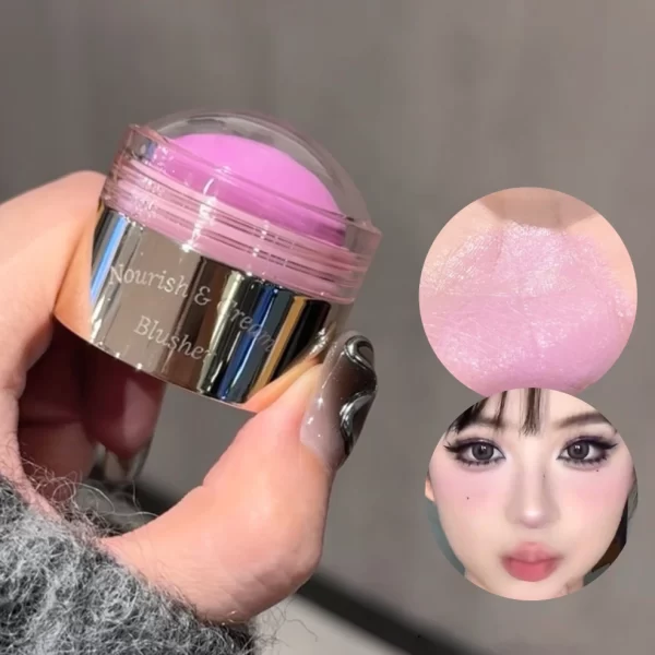 Creamy Purple Blush Stick Soft Face Blusher Cream Korean Make Up Peach Pink Cheek Tint Brightening Contouring Shadow Cosmetics - Image 2