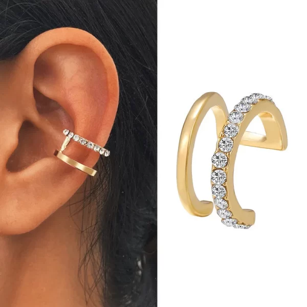 Punk Ear Clip Earrings For Women Jewelry Ear Cuffs Without Hole Fake Piercing Earring Earcuff C-shape Clip On Earrings Brincos - Image 33