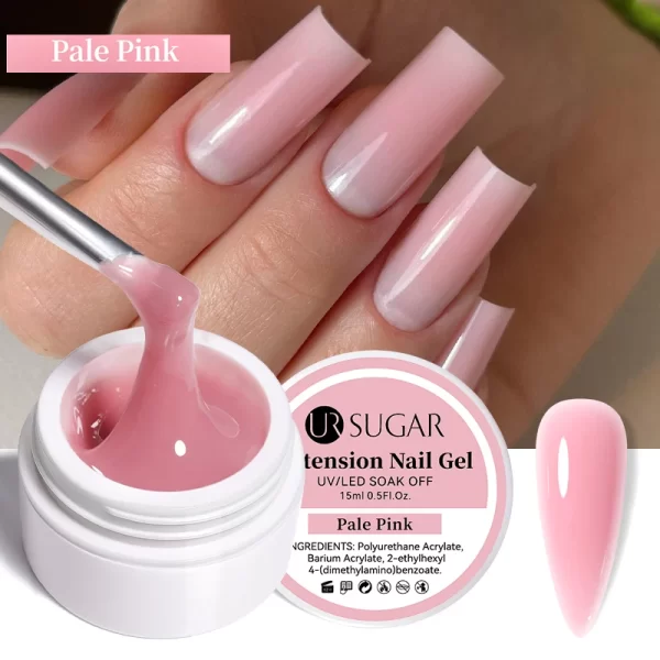 UR SUGAR 15ml White Extension Gel Nail Polish Acrylic Construct Hard Gel Semi Permanent Varnish Nude Pink Gel Polish UV Manicure - Image 20