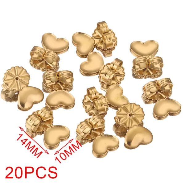 20pcs/lot Stainless Steel Chic Heart Butterfly Earrings Backs Fixtures Earring Base Posts Parts for Diy Jewelry Making Supplies - Image 10