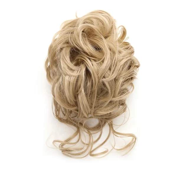 Messy Bun Synthetic Hair Piece Claw Clip Curly Wavy Hair Bun Tousled Updo Scrunchie Long Beard Chignon Ponytail for Daily Wear - Image 23