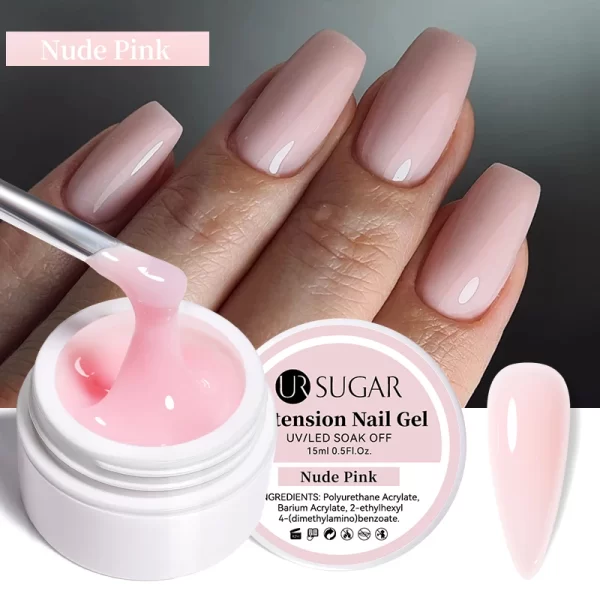 UR SUGAR 15ml White Extension Gel Nail Polish Acrylic Construct Hard Gel Semi Permanent Varnish Nude Pink Gel Polish UV Manicure - Image 15