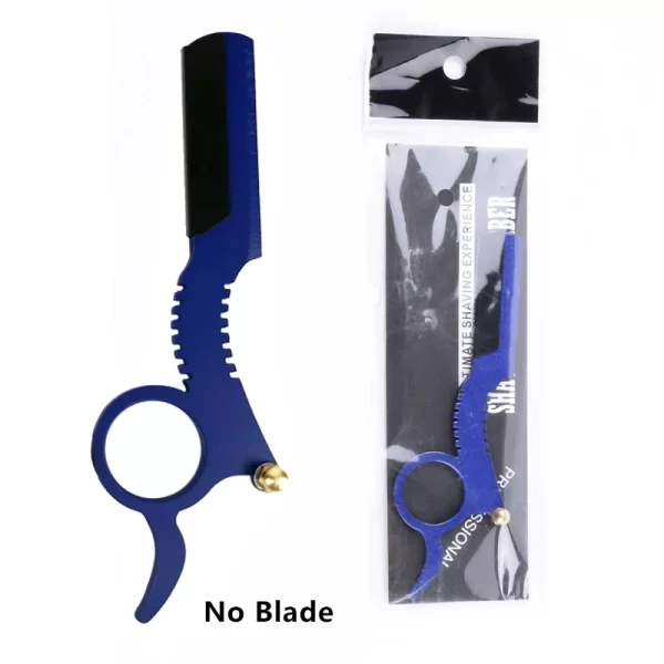 Foldable Barber Razor Haircut Beard Eyebrow Portable Shaving Tool Depilation Razor Hairdresser Trimming Blades Replaceable - Image 8
