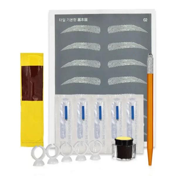 1 Set 3D Microblading Pen Tattoo Training Kit Eyebrow Tattoo Practice Professional Permanent Makeup Tattoo Eyebrow Wholesale - Image 14