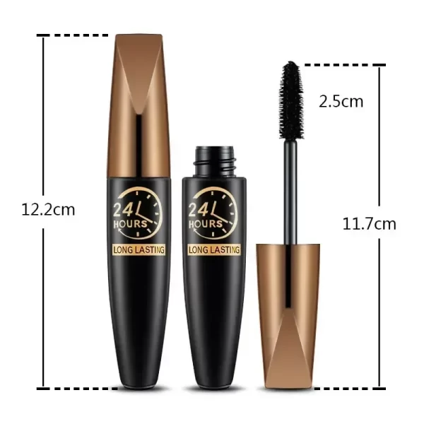 5D Waterproof Mascara Lengthens Eyelashes Extension Black Silk Fiber Mascara Female Makeup Cosmetic Waterproof Mascara - Image 5