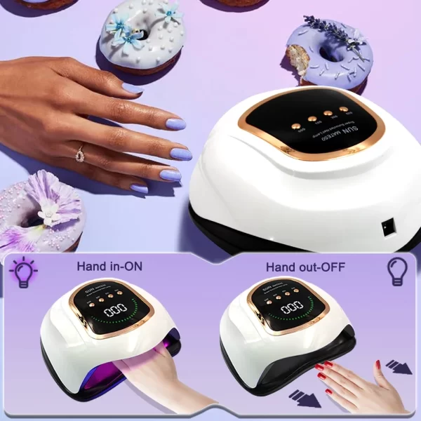 300W UV LED Nail Lamp for Nails Curing All Gel Polish with Large Screen  Professional Nail Equipment Manicure Drying Lamps - Image 2