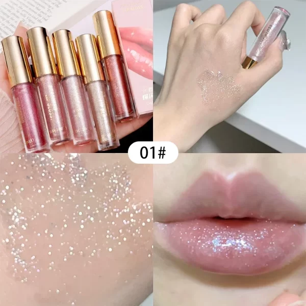 Waterproof Mirror Pearl Lip Gloss Lasting Moisturizing Liquid Lipstick Shine Glitter Diamond Lip Gloss Women Makeup Cosmetics - Image 8