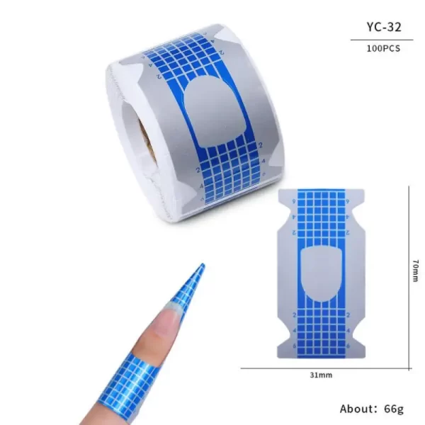 French Nail High Quality Self Adhesive Backing Economic Disposable Provide Accurate Guidance Nails Nail Care Paper Holder - Image 17