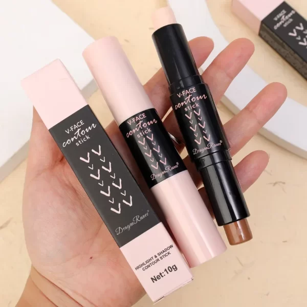 Double-ended Face Contour Concealer Stick Waterproof Oil-control Matte Natural V-face Shaping Contouring Highlight Pen Cosmetics - Image 6