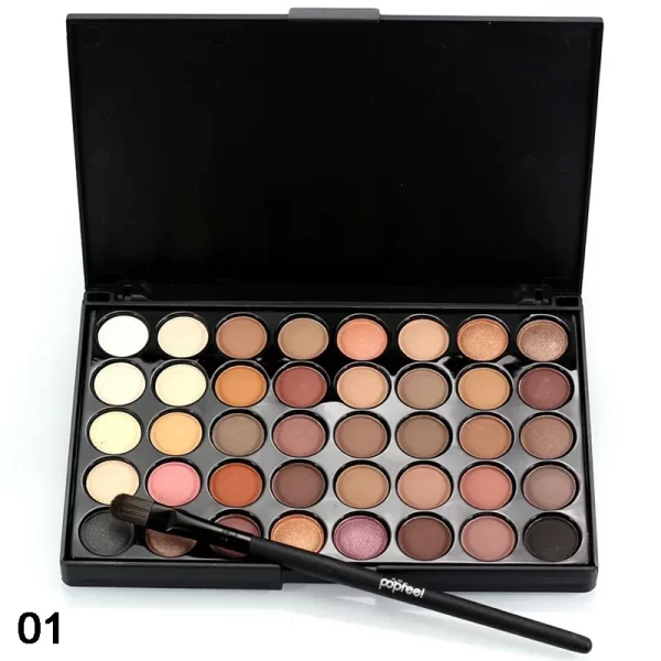 40 Colors Matte Eyeshadow Pallete Make Up Earth Palette EyeShadow Makeup Glitter Waterproof Lasting Makeup Add Eye Shadow Brush - Image 10