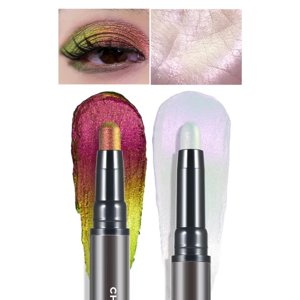 CHARMACY 2 In 1 Multichrome Eyeshadow Sticks High Pigmented Glitter Eyeshadow Waterproof Eye Shadow Pen Metallic Makeup 6 Color - Image 12