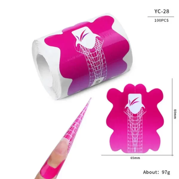 French Nail High Quality Self Adhesive Backing Economic Disposable Provide Accurate Guidance Nails Nail Care Paper Holder - Image 9