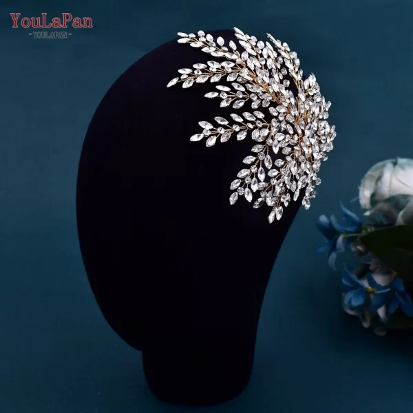 YouLaPan Rhinestone Headpiece for Woman Bridal Headband Wedding Hair Accessories Pageant Tiara Crystal Bride Headdress HP188 - Image 11