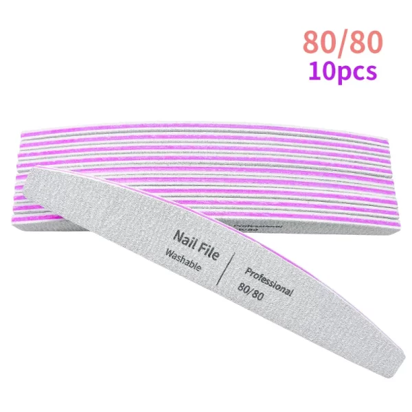 Nail File 100 to 180 Professional Tools Emery for Manicure Lime 240 Sandpaper Gel Polishing Files for Nails Buffers Set Polisher - Image 16