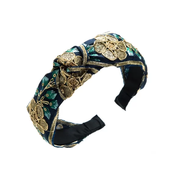New Vintage Court Style Hairband Embroidered Floral High-Grade Headband for Women Temperament Wild Hair Accessories - Image 7