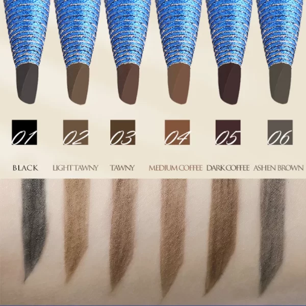 Eyebrow Pencil Waterproof Microblading Eyebrow Pen Stencil Tint Tattoo Eyebrows Makeup Sweat-proof Long Lasting Eye Brow Pencil - Image 3