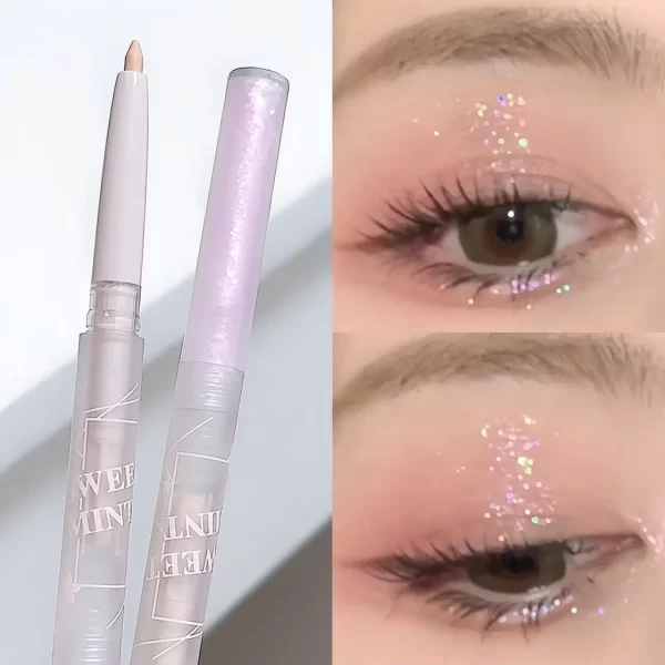 2 In 1 Liquid Glitter Eyeshadow Matte Skin Tone Silkworm Pen Pearl Shimmer Waterproof Liquid Sequins Eyeliner Eye Shadow Makeup - Image 10