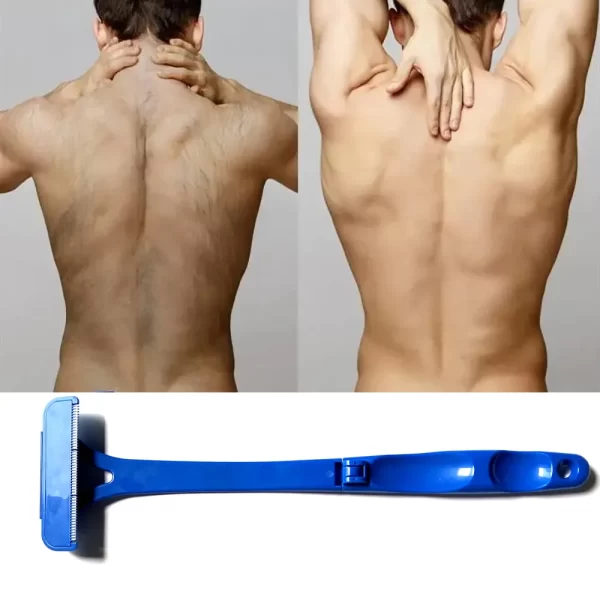 New Men Back Shaver Hair Body Shaver Safety Long Handle Foldable Trimmer Body Leg Long Handle Removal Shaving Razor Tool - Image 5