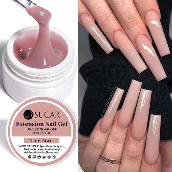 UR SUGAR 15ml White Extension Gel Nail Polish Acrylic Construct Hard Gel Semi Permanent Varnish Nude Pink Gel Polish UV Manicure - Image 4