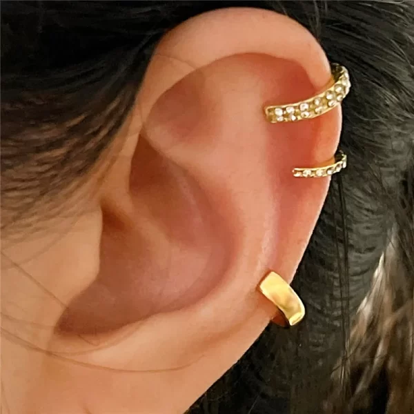 Punk Ear Clip Earrings For Women Jewelry Ear Cuffs Without Hole Fake Piercing Earring Earcuff C-shape Clip On Earrings Brincos - Image 15