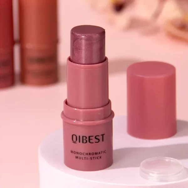 3-in-1 Cheek Blush Stick Lip Tinted Eyes Cheek Lips Brighten Cream Water-resistant Moisturizing Face Contouring Shadow Blusher - Image 4