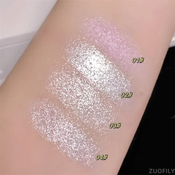 Highlighter Mashed Potato Texture Diamond Highlighter Powder Not Dry Glitter Face Contour Shimmer Illuminator Makeup Cosmetics - Image 6
