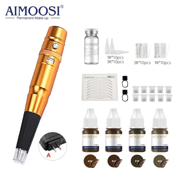 Tattoo Kits Equipment Eyebrow Pigment Set Eyeliner Lip Bleaching All-In-One Machine for New Scholar Practice Tattoo Supplies - Image 12