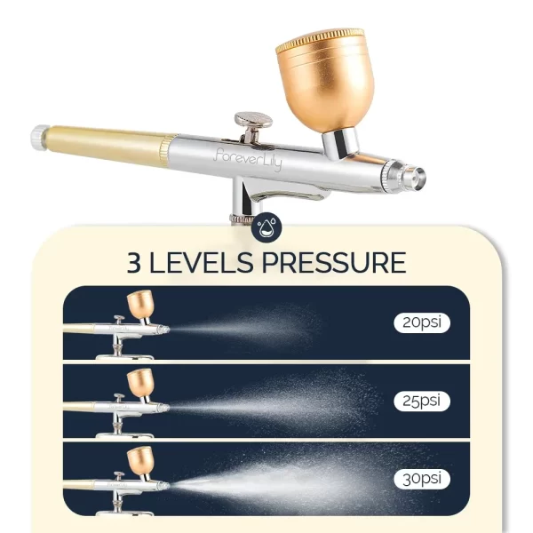 30PSI Dual-action Portable Airbrush Multi-Function Mini Air Compressor Kit For Nails Cake Tattoo Makeup Paint Air Spray Gun - Image 4