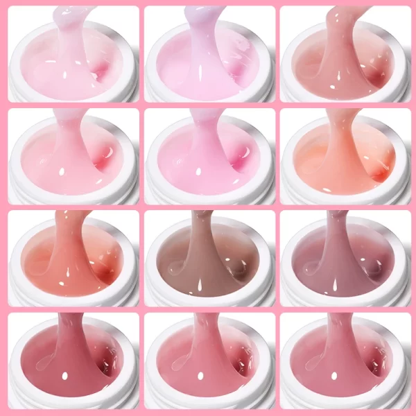 UR SUGAR 15ml White Extension Gel Nail Polish Acrylic Construct Hard Gel Semi Permanent Varnish Nude Pink Gel Polish UV Manicure - Image 6