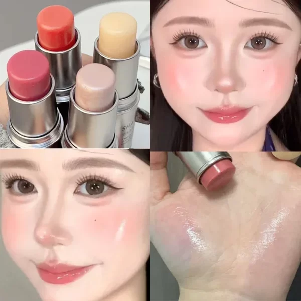 Water Light Highlight Blush Stick Shimmer Waterproof Face Contour Illuminator Lasting Moisturizer Brighten Contouring Cosmetics - Image 2