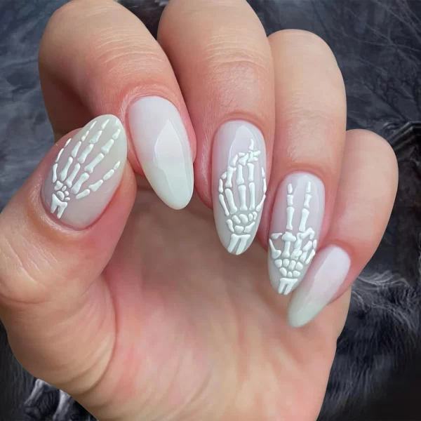 Red Spider Printed False Nails Halloween Nail Art Decor Press on Nails for Girl Gifts Short Round Cool y2k Style Fake Nail Tips - Image 3