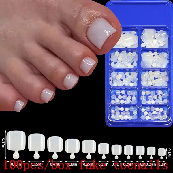 120pcs Gradient Short Ballet Press on Toenails Wearable Simple Nude Color False Toe Nails Full Cover Finished False Nail Tips *& - Image 22