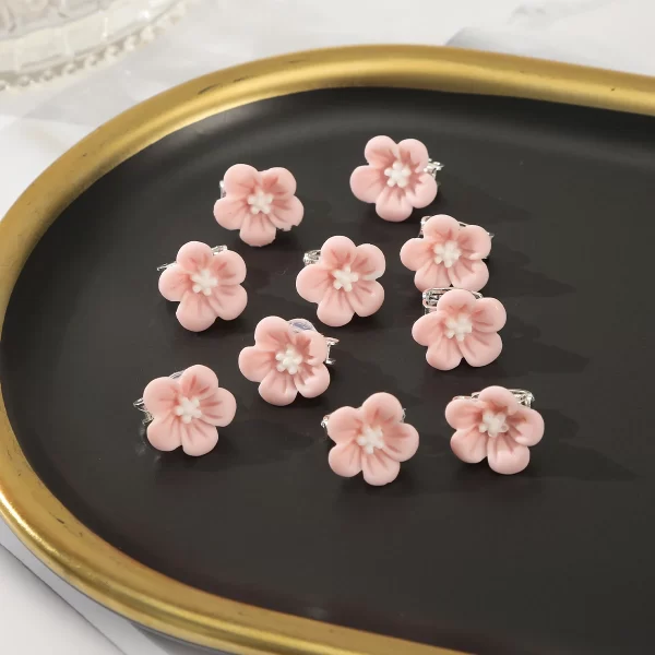 10Pcs Small Flower Hair Clips Butterfly Hair Button Hair Pins Wedding Wing Hair Clips Bridal Halloween Hairpin Hair Accessories - Image 10