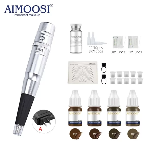 Tattoo Kits Equipment Eyebrow Pigment Set Eyeliner Lip Bleaching All-In-One Machine for New Scholar Practice Tattoo Supplies - Image 11